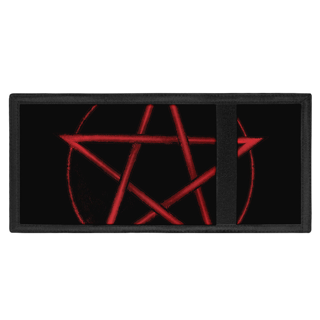 Red Pentagram Symbol Print Trifold Wallet
