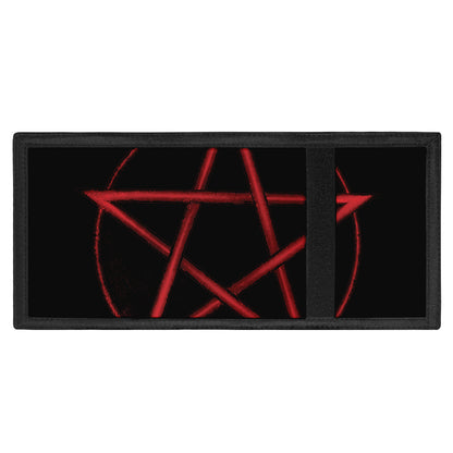 Red Pentagram Symbol Print Trifold Wallet
