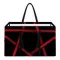 Red Pentagram Symbol Print Utility Tote Bag