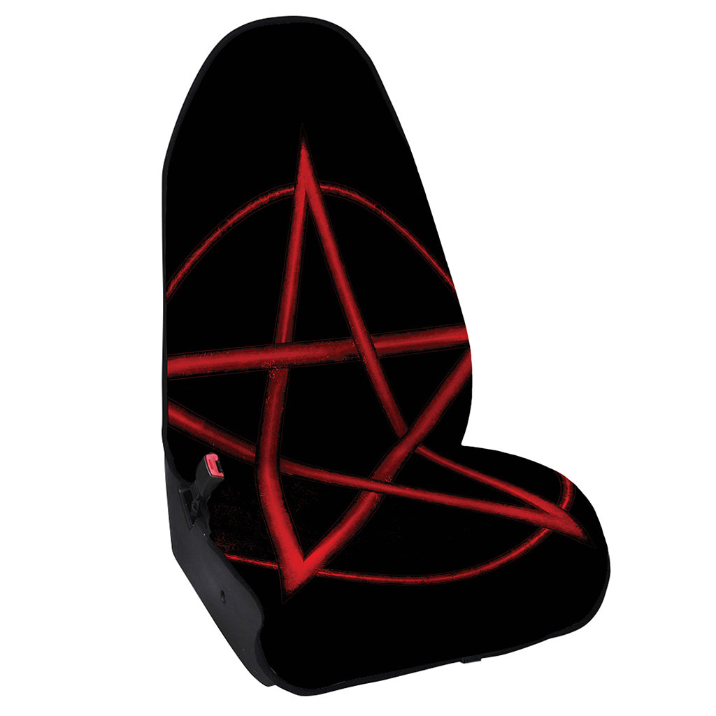 Red Pentagram Symbol Print Waterproof Car Seat Cover