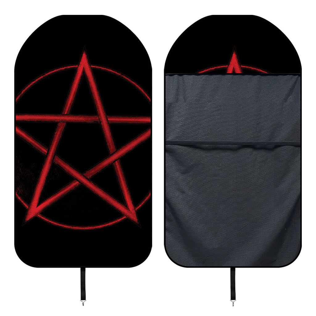 Red Pentagram Symbol Print Waterproof Car Seat Cover