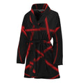 Red Pentagram Symbol Print Women's Bathrobe