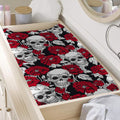 Red Peony Skull Pattern Print Changing Pad Cover