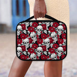 Red Peony Skull Pattern Print Classic Bible Case