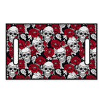 Red Peony Skull Pattern Print Golf Cart Seat Cover