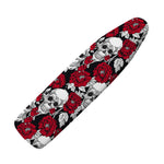 Red Peony Skull Pattern Print Ironing Board Cover