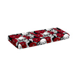 Red Peony Skull Pattern Print Piano Keyboard Cover