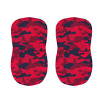 Red Pink And Black Camouflage Print Bar Stool Covers