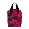 Red Pink And Black Camouflage Print Bible Tote Bag