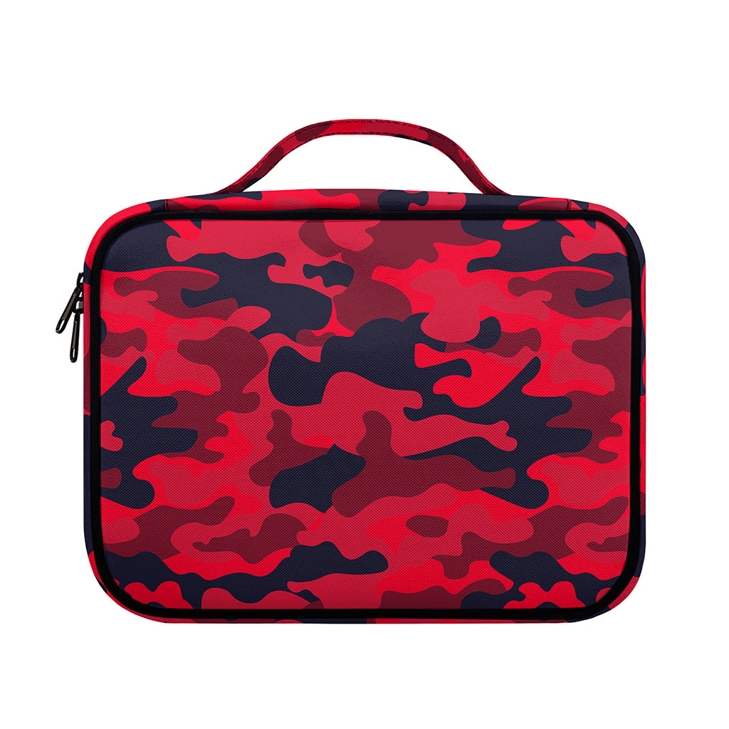 Red Pink And Black Camouflage Print Briefcase Bible Bag