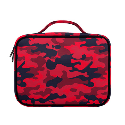 Red Pink And Black Camouflage Print Briefcase Bible Bag
