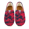 Red Pink And Black Camouflage Print Casual Shoes