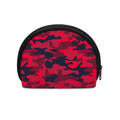 Red Pink And Black Camouflage Print Coin Purse
