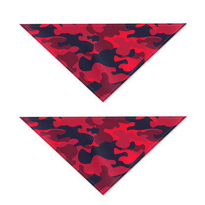 Red Pink And Black Camouflage Print Dog Bandana