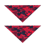 Red Pink And Black Camouflage Print Dog Bandana