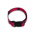 Red Pink And Black Camouflage Print Dog Collar