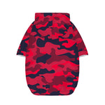 Red Pink And Black Camouflage Print Dog Zip Up Hoodie