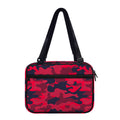 Red Pink And Black Camouflage Print Double Strap Bible Bag