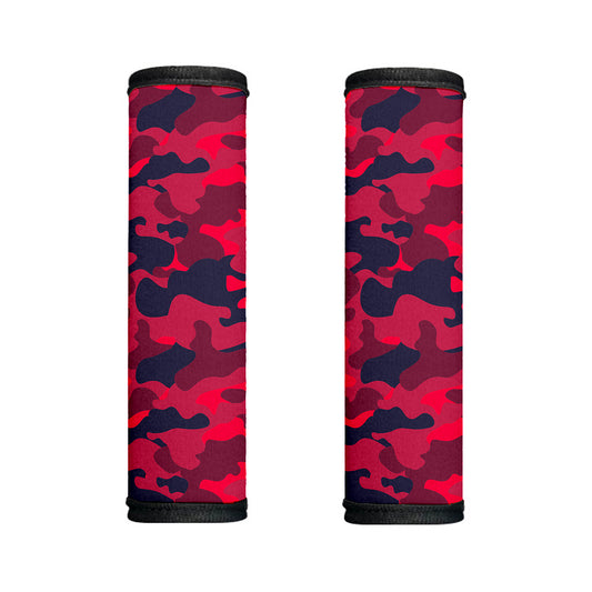 Red Pink And Black Camouflage Print Handle Covers