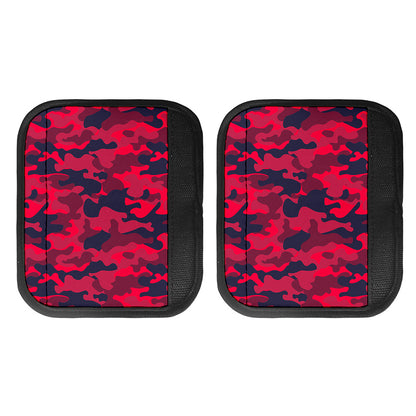 Red Pink And Black Camouflage Print Handle Covers