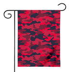 Red Pink And Black Camouflage Print House Flag