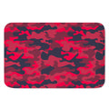 Red Pink And Black Camouflage Print Indoor Door Mat