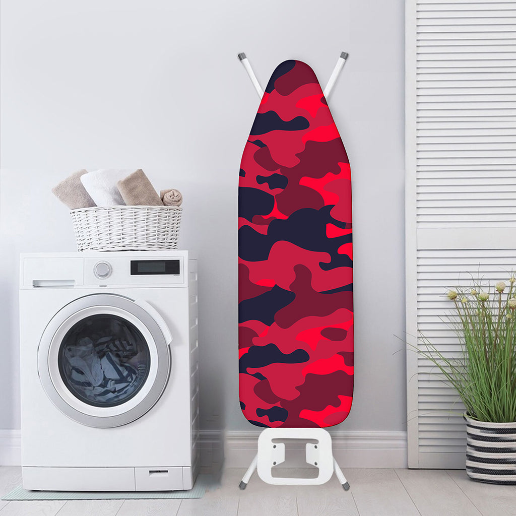 Red Pink And Black Camouflage Print Ironing Board Cover