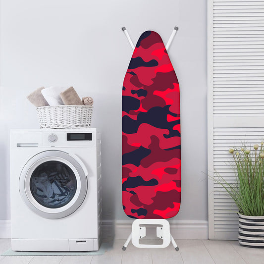 Red Pink And Black Camouflage Print Ironing Board Cover