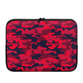Red Pink And Black Camouflage Print Laptop Sleeve