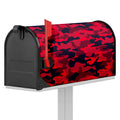 Red Pink And Black Camouflage Print Mailbox Cover