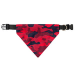 Red Pink And Black Camouflage Print Over The Collar Dog Bandana