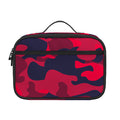 Red Pink And Black Camouflage Print Portable Lunch Bag