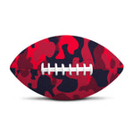 Red Pink And Black Camouflage Print Rugby Ball