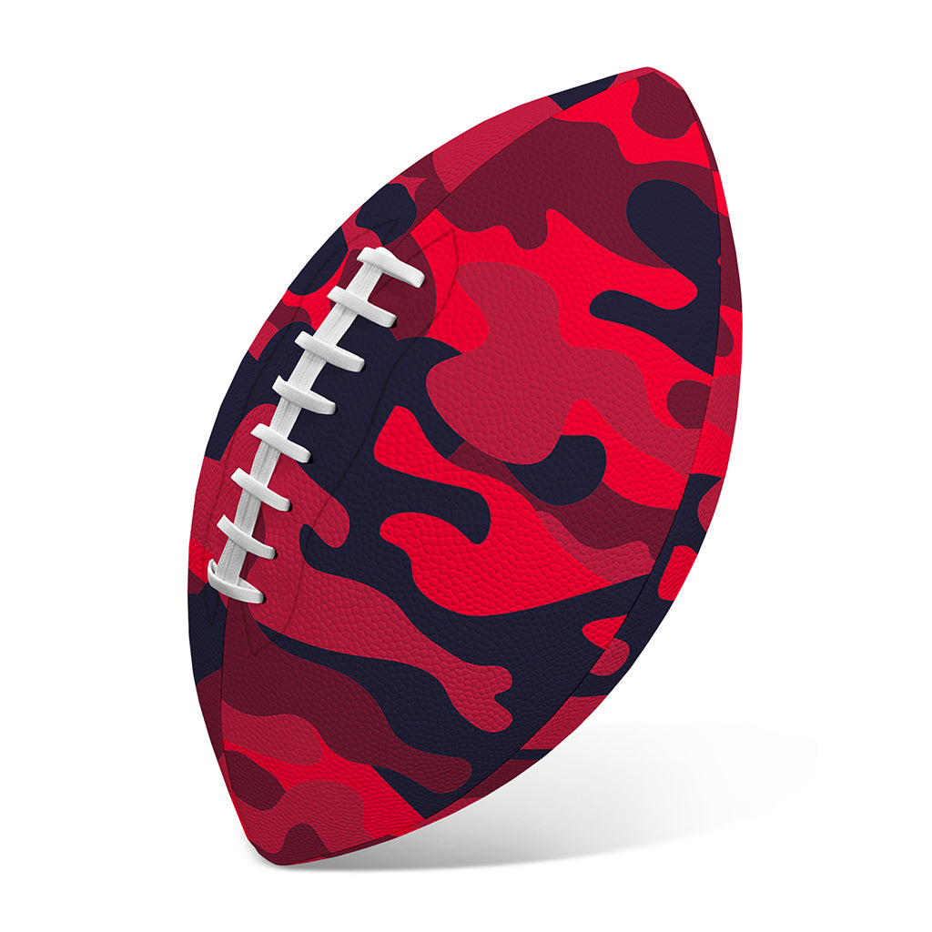Red Pink And Black Camouflage Print Rugby Ball