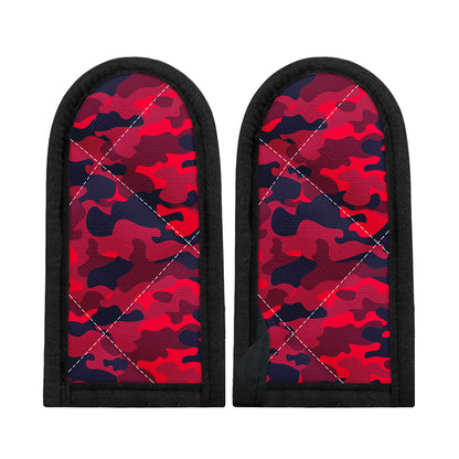 Red Pink And Black Camouflage Print Skillet Handle Cover