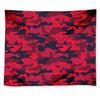 Red Pink And Black Camouflage Print Tapestry