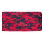 Red Pink And Black Camouflage Print Towel