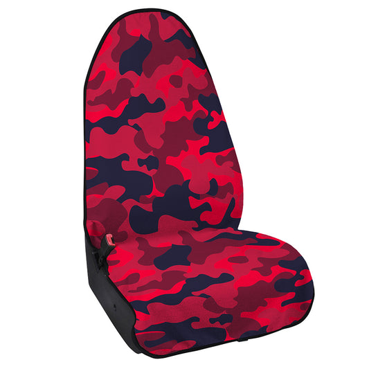 Red Pink And Black Camouflage Print Waterproof Car Seat Cover