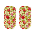 Red Pink Rose Floral Pattern Print Bar Stool Covers