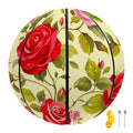 Red Pink Rose Floral Pattern Print Basketball