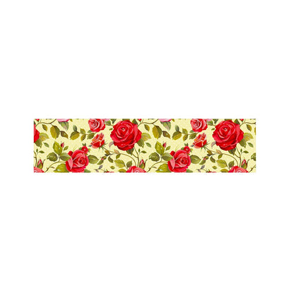 Red Pink Rose Floral Pattern Print Bed Runner
