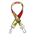 Red Pink Rose Floral Pattern Print Dog Seat Belt