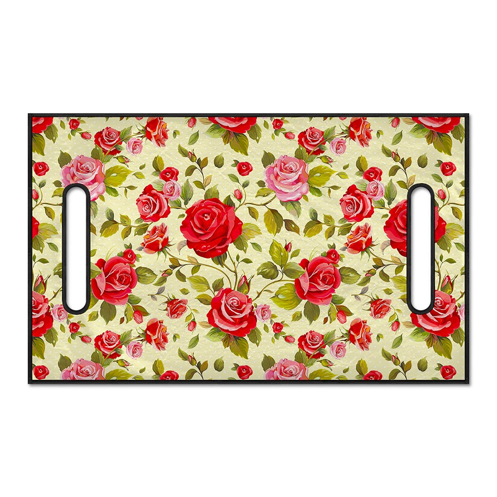 Red Pink Rose Floral Pattern Print Golf Cart Seat Cover
