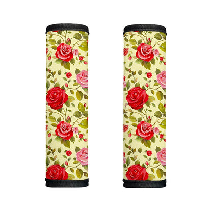 Red Pink Rose Floral Pattern Print Handle Covers