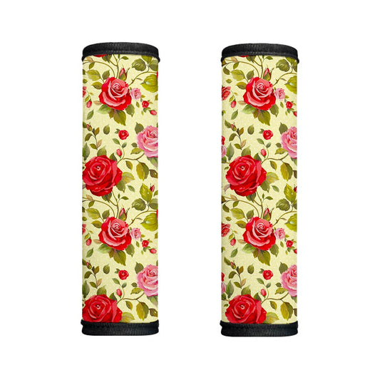 Red Pink Rose Floral Pattern Print Handle Covers