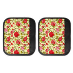 Red Pink Rose Floral Pattern Print Handle Covers