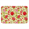 Red Pink Rose Floral Pattern Print Indoor Door Mat