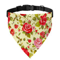 Red Pink Rose Floral Pattern Print Over The Collar Dog Bandana