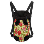 Red Pink Rose Floral Pattern Print Pet Carrier Backpack