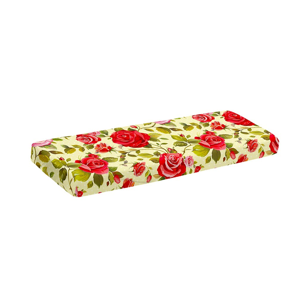 Red Pink Rose Floral Pattern Print Piano Keyboard Cover